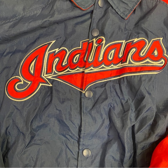 Starter Genuine Merchandise Cleveland Indians Size XL Jacket Red, White, Blue - Picture 4 of 6